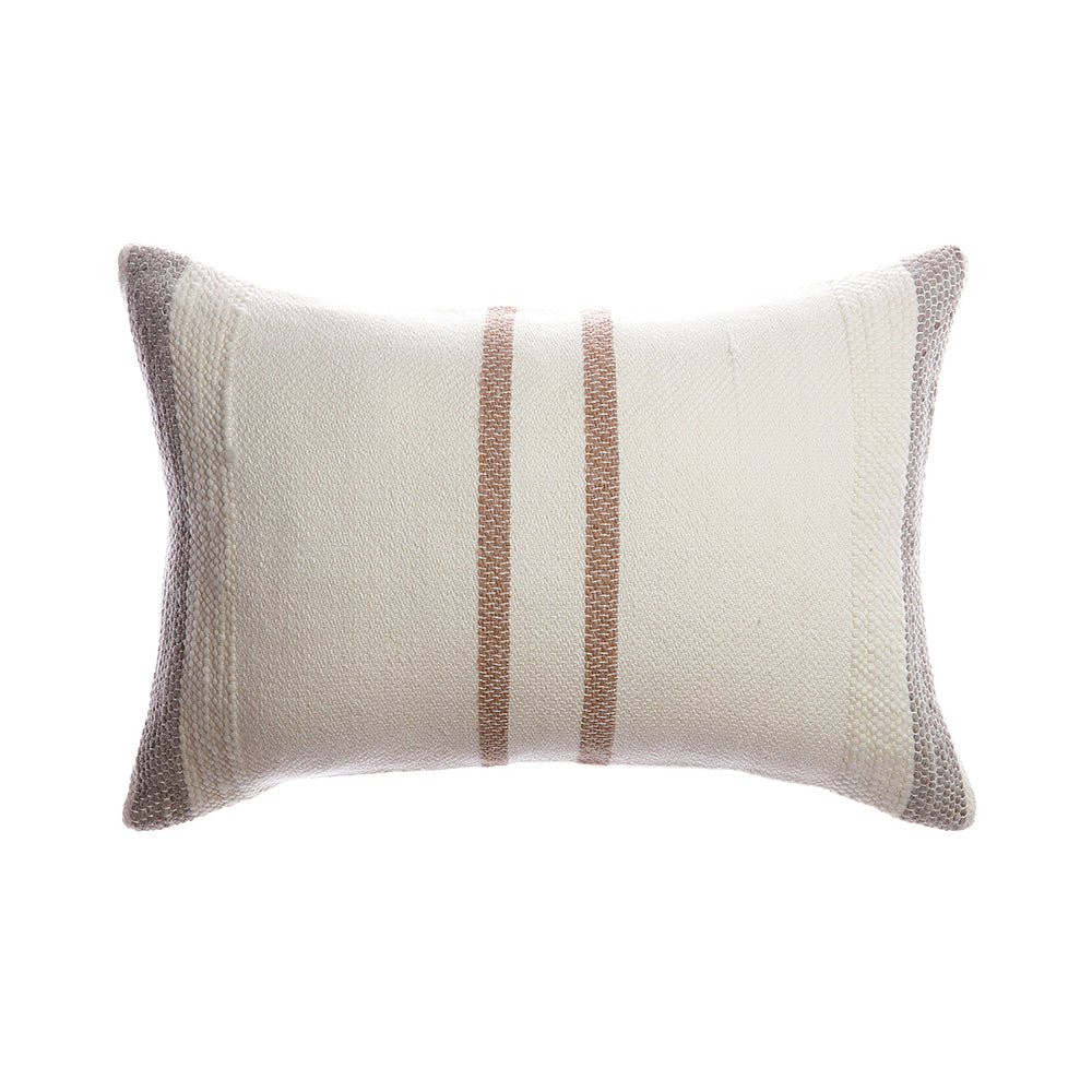 Border Stripe Linen Square Pillow - Image 4