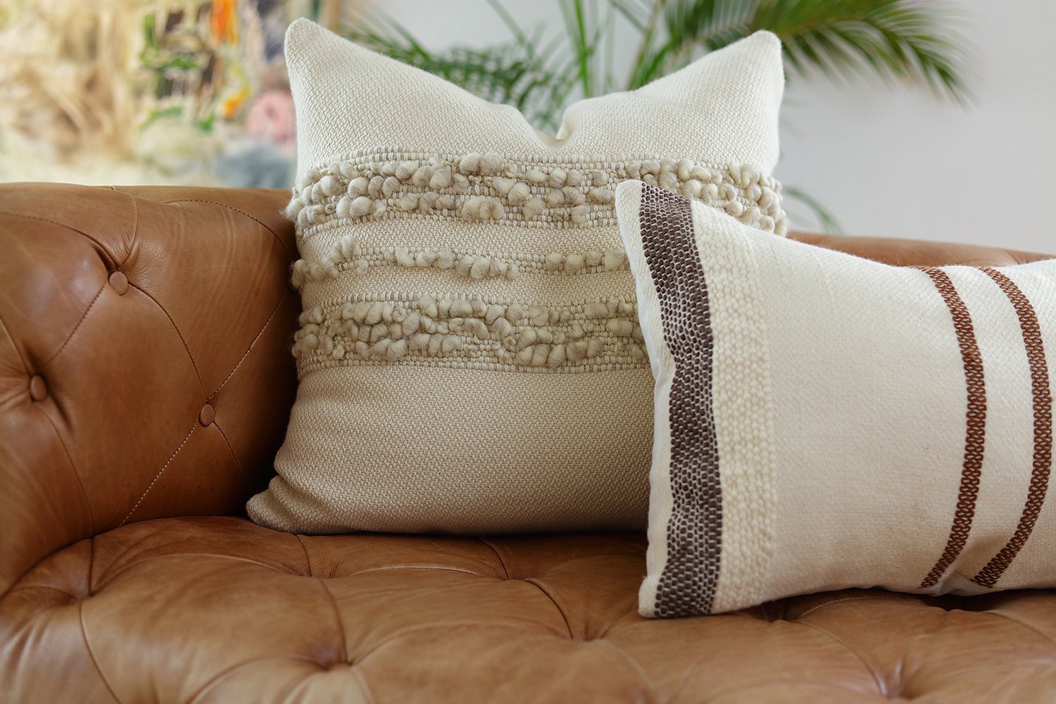 Bubble Textured Merino Wool Boho Pillow - Image 12