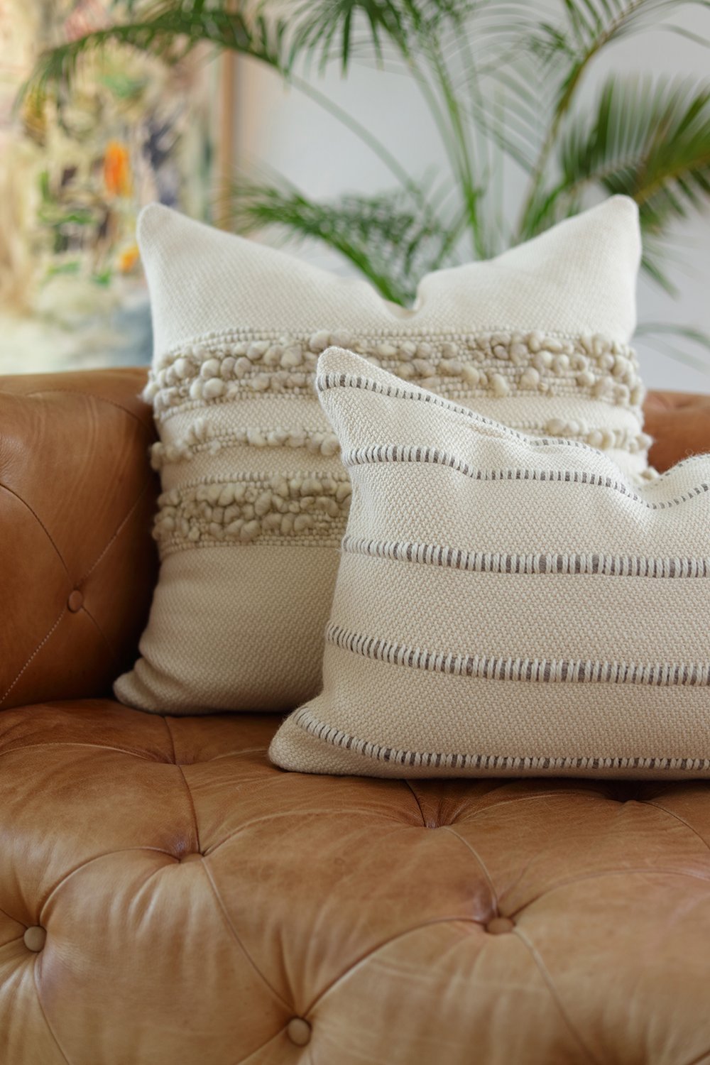 Bubble Textured Merino Wool Boho Pillow - Image 9