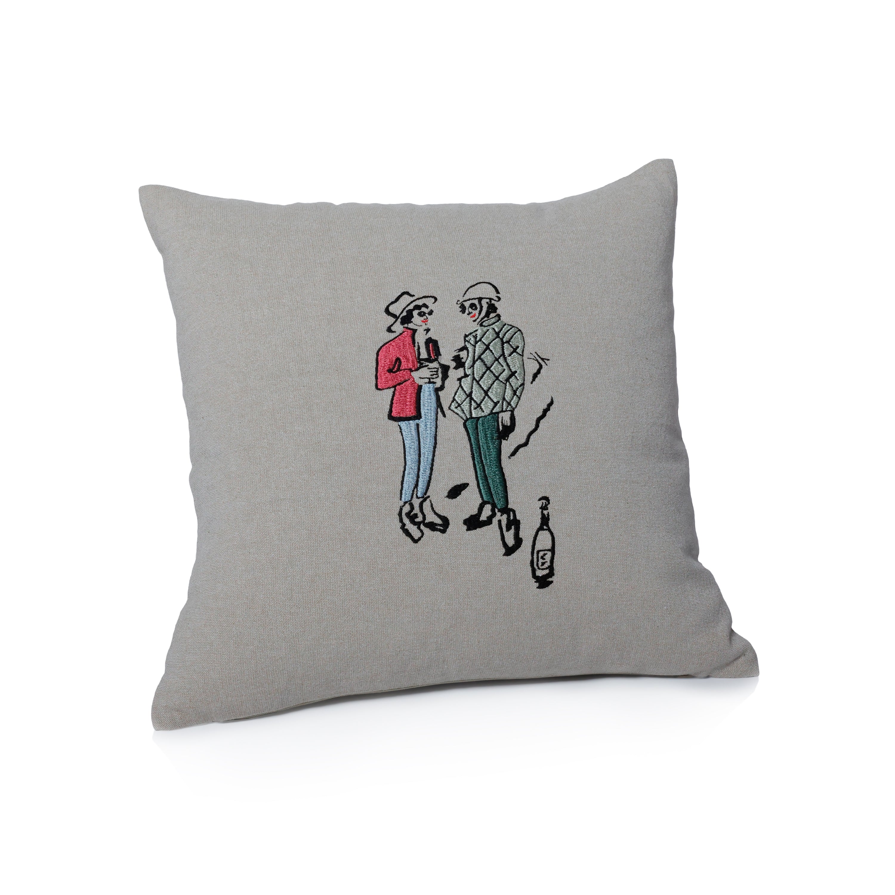 Apres Ski Cotton Chambray Throw Pillow