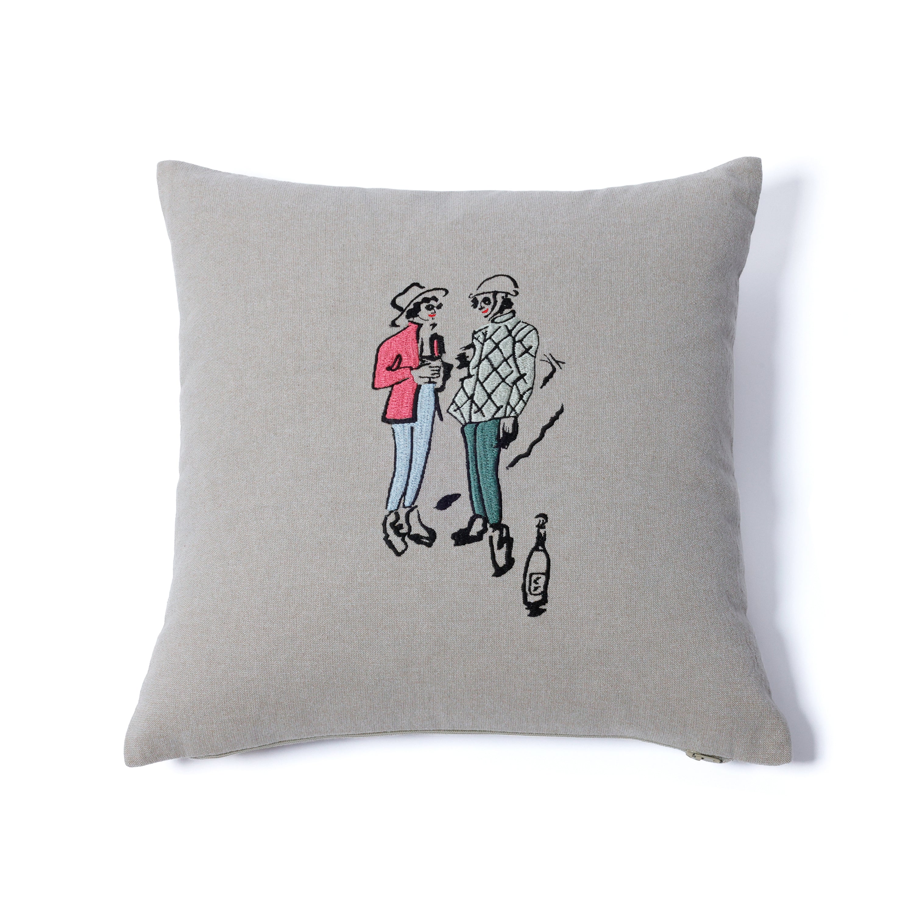 Apres Ski Cotton Chambray Throw Pillow - Image 2